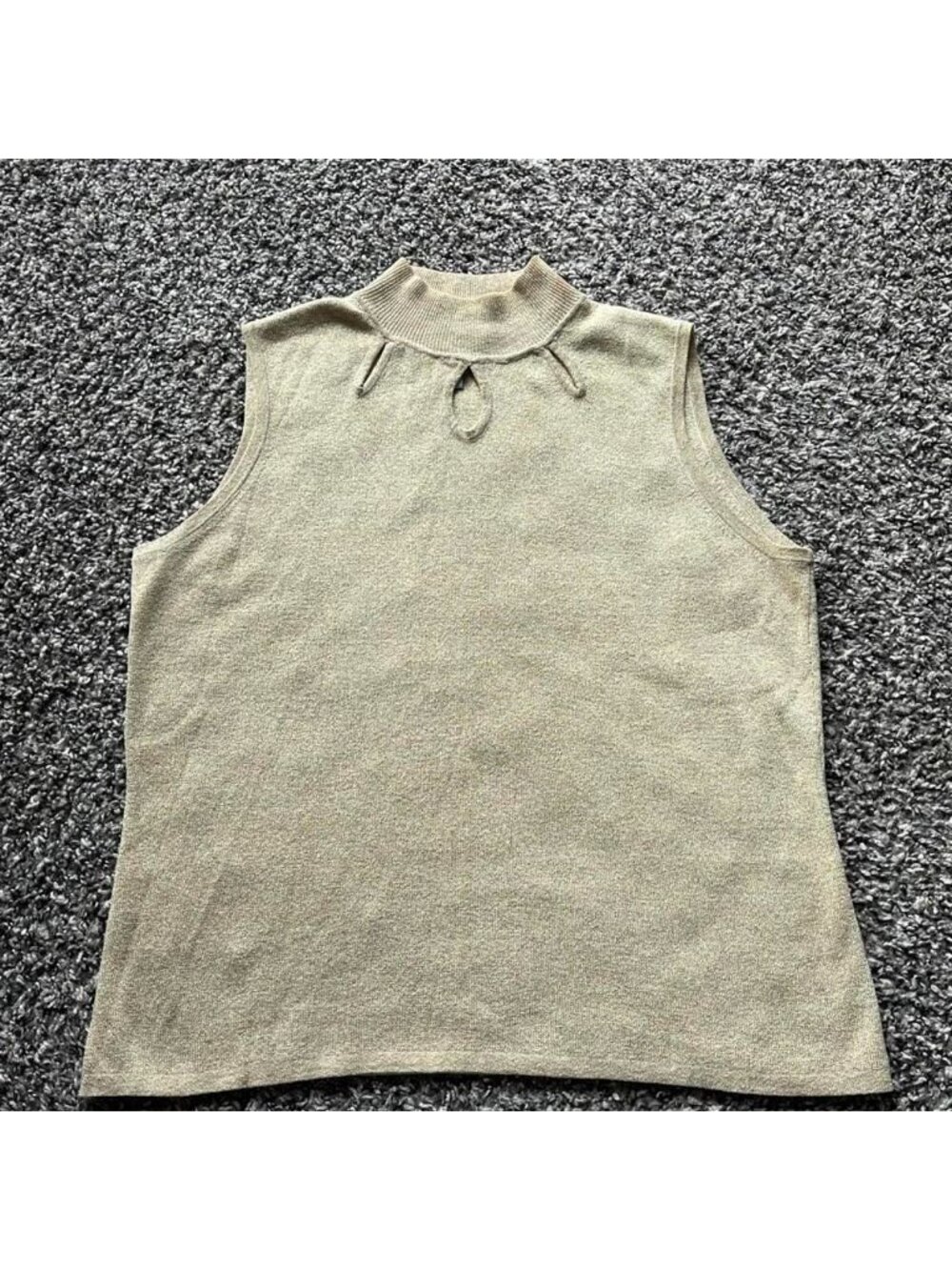 Versailles Metallic Gold Silk Mock Neck XL Blouse Glittery Luxury Simple Chic